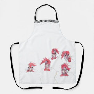 Comb Over For Chicken Dinner Black Strap Apron