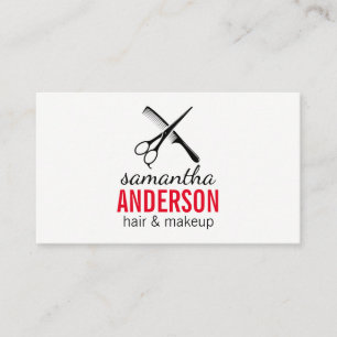Comb Scissors Hair Stylist Logo Business Card
