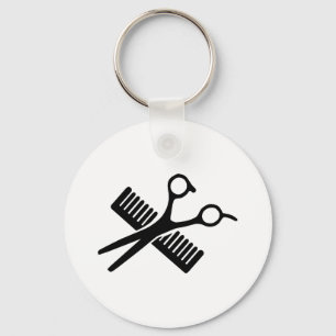 Comb & Scissors Keychain