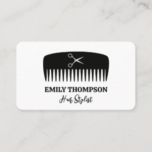 Comb Scissors Logo Hair Stylist Business Card