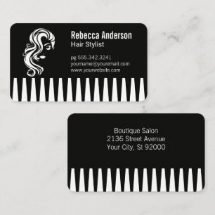 Comb Womens Hair and Beauty Business Card