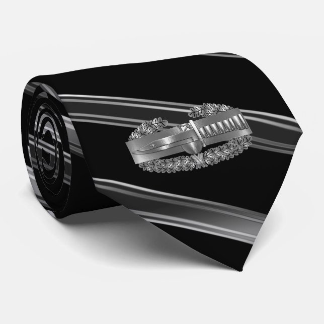 Combat Action Badge  Tie (Rolled)