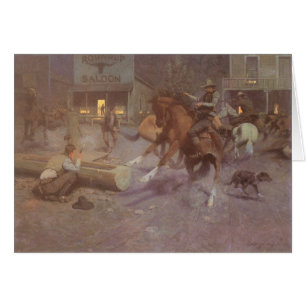 Combat au Roundup Saloon par Bill Gollings