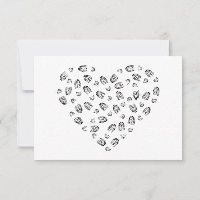 combat boot heart invitation (Front)