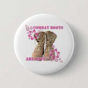 combat boots are love 2 inch round button