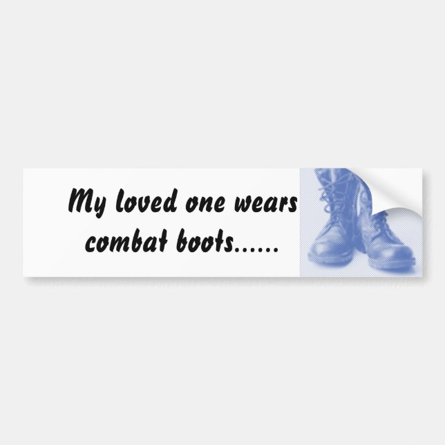COMBAT BOOTS BUMPER STICKER (Front)
