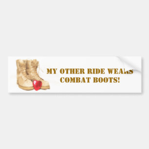 combat boots bumper sticker