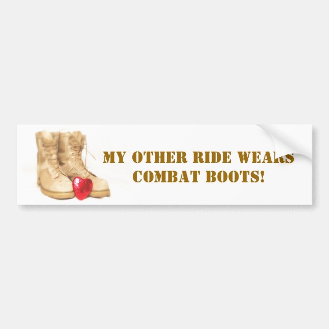 combat boots bumper sticker (Front)