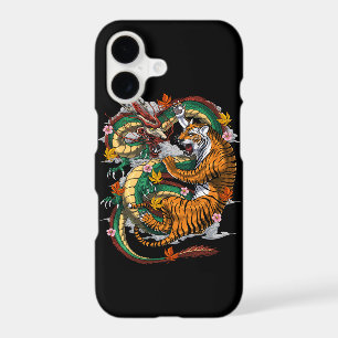 Combat de dragon et de tigre japonais