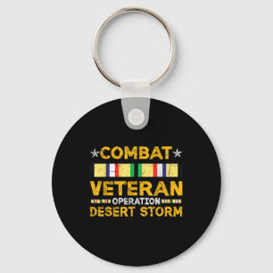 Combat Desert Storm Veteran Persian War Service Ri Keychain