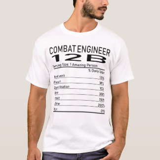 Combat Engineer 12B Amazing Person Nutrition Facts T-Shirt