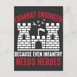 Combat Engineer Hero Army Engineering Infantry Postcard