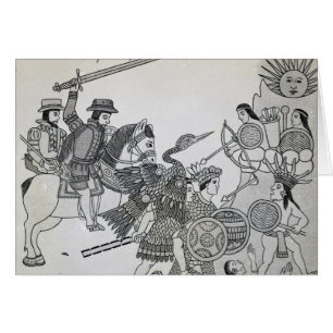 Combat entre l'Espagnol et les Aztèques