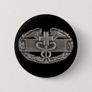 Combat Field Medical Badge (CFMB) 2 Inch Round Button