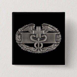 Combat Field Medical Badge (CFMB) 2 Inch Square Button