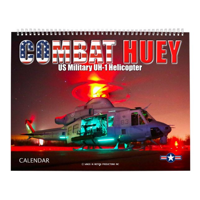 COMBAT HUEY - UH-1 Helicopter Calendar (Cover)