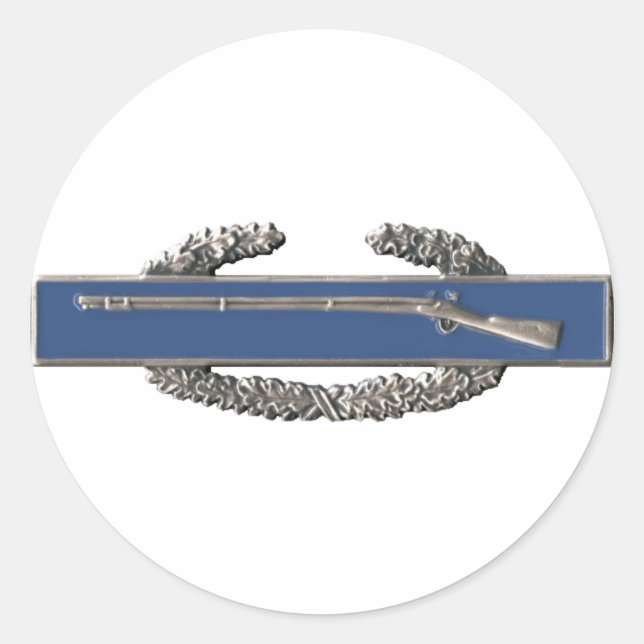 Combat Infantry Badge Classic Round Sticker (Front)
