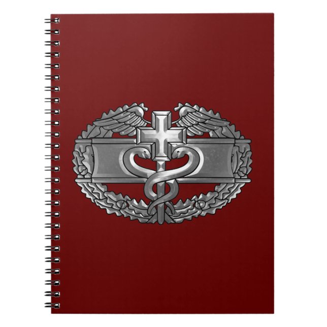  Combat Medic Badge  Notebook (Front)