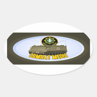 Combat Medic Oval Sticker