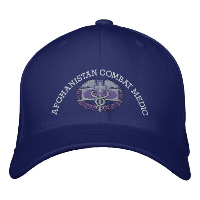 Combat Medical Badge & Afghan Campaign Ribbon Hat (Front)