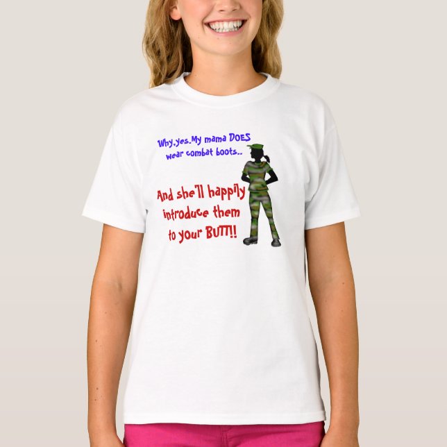 combat mom T-Shirt (Front)