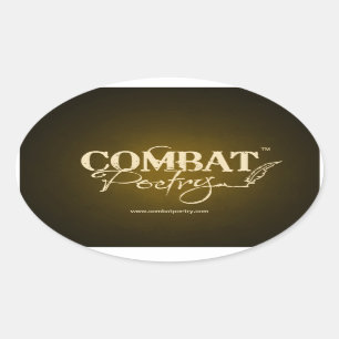 Combat Poetry Oval Sticker