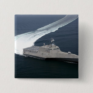 Combat ship Independence in the Gulf of Mexico 2 Inch Square Button