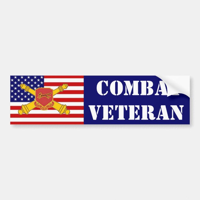 COMBAT VETERAN BUMPER STICKER (Front)