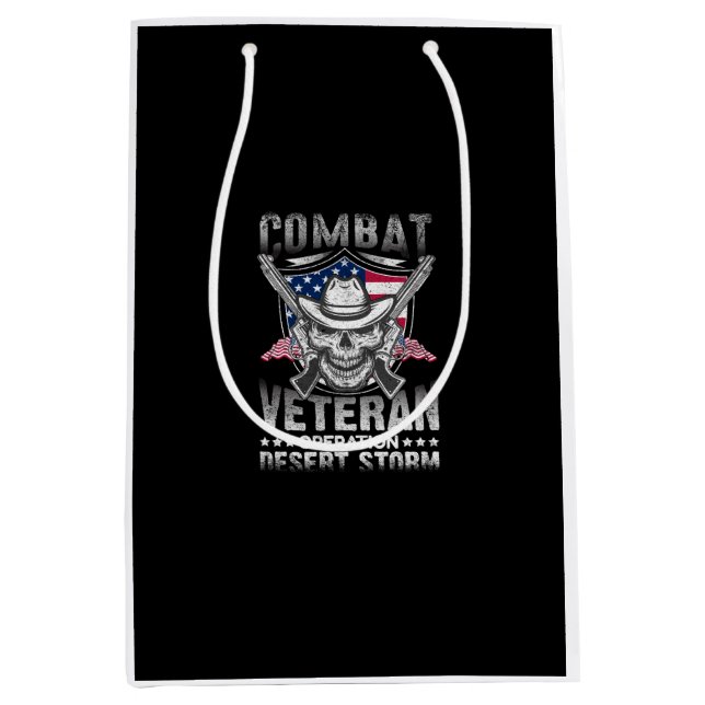 combat veteran operation desert storm medium gift bag (Front)