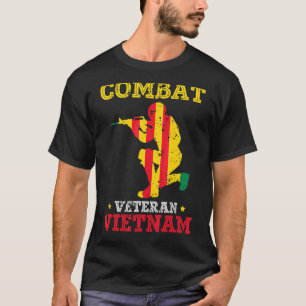 Combat Veteran Vietnam Retired Patriotic T-Shirt