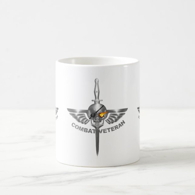 Combat Veteran-Wicked Winged Skull with Dagger Magic Mug (Center)