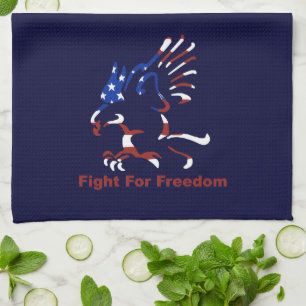 Combattez Pour Freedom Eagle Serviette De Cuisine
