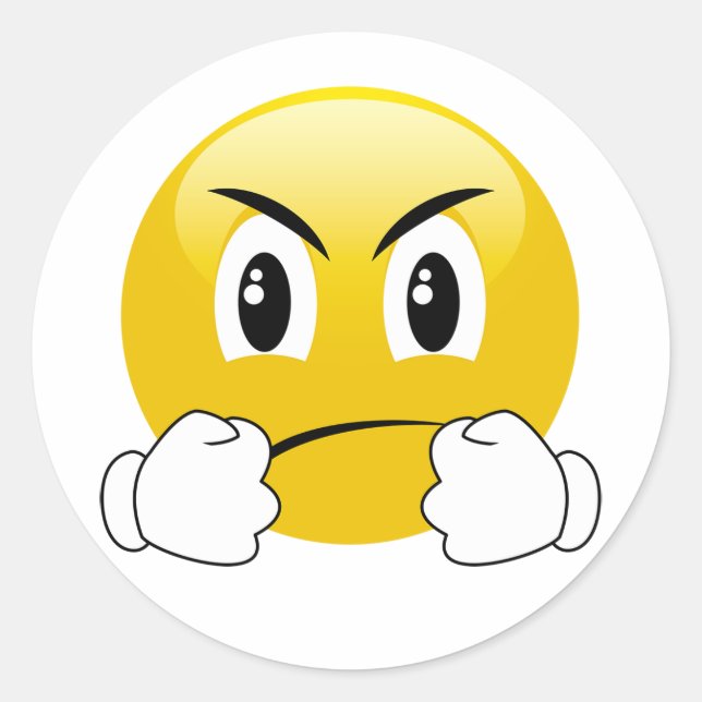 Combattons les Stickers Emoji Punching (Devant)