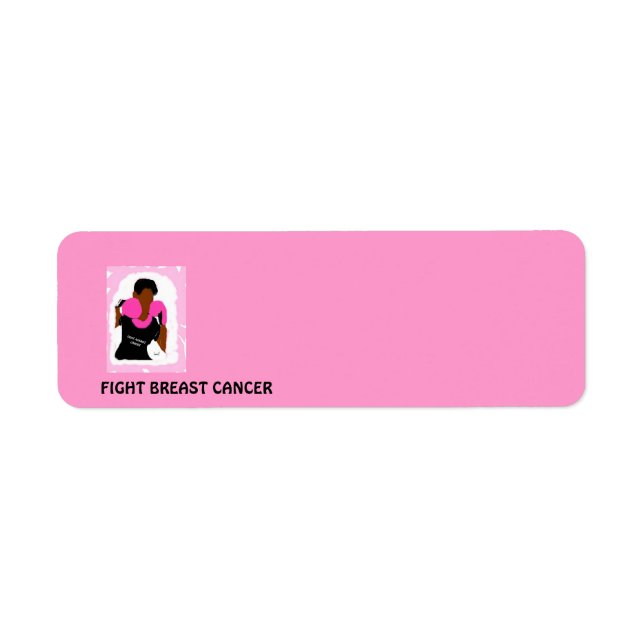 COMBATTRE LE CANCER DU SEIN Étiquettes d'adresse d (Devant)