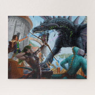 Combattre le Puzzle du Dragon Noir 520 Pcs