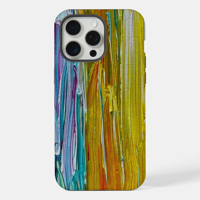 Combed Flower Field Art iPhone Case (Back)