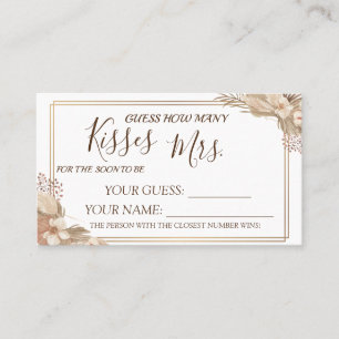 Combien de baisers pour être Mme jeu de carte de d