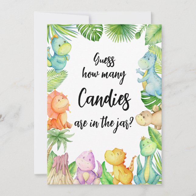 Combien de bonbons sur la carte Baby shower Jar Di (Devant)