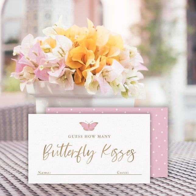 Combien de Butterfly Kisses Baby shower carte de j (Créateur téléchargé)