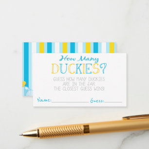 Combien de Duckks Party Jeu Guess Cartes