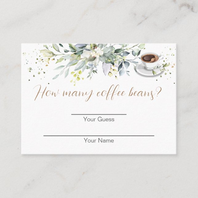 Combien de fèves de café Carte de jeu (Devant)