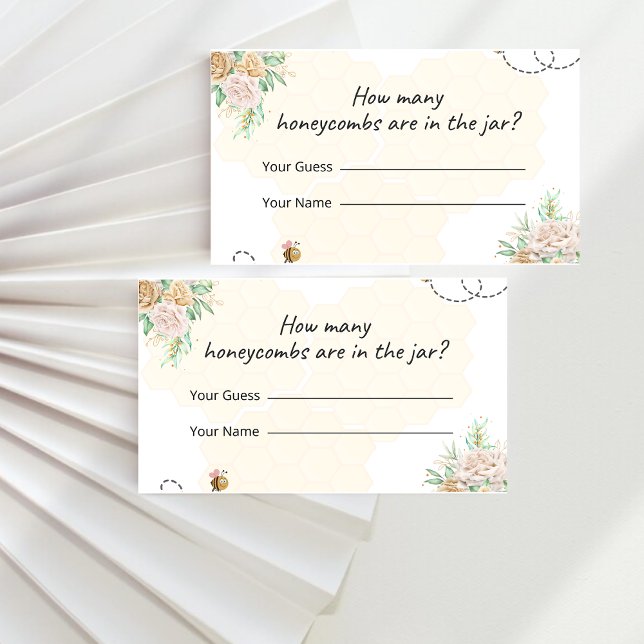Combien de honeycombes carte de jeu baby shower (Créateur téléchargé)