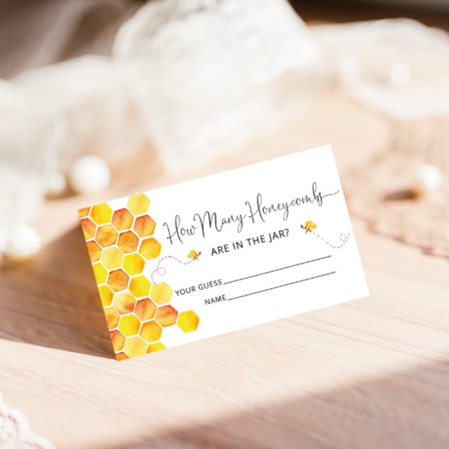 Combien de honeycombes carte de jeu baby shower (Créateur téléchargé)
