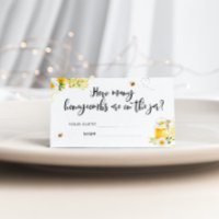 Combien de honeycombes carte de jeu baby shower