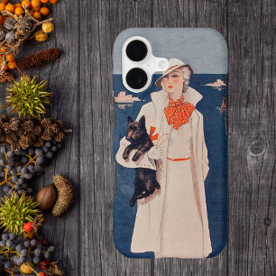 Combinaison blanche de dame vintage Terrier Scotty