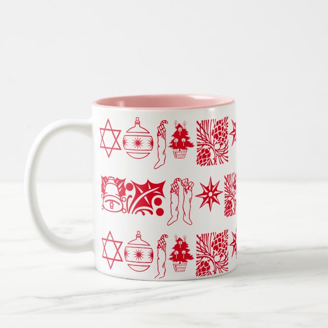 Combinative art Two-Tone coffee mug (Left)