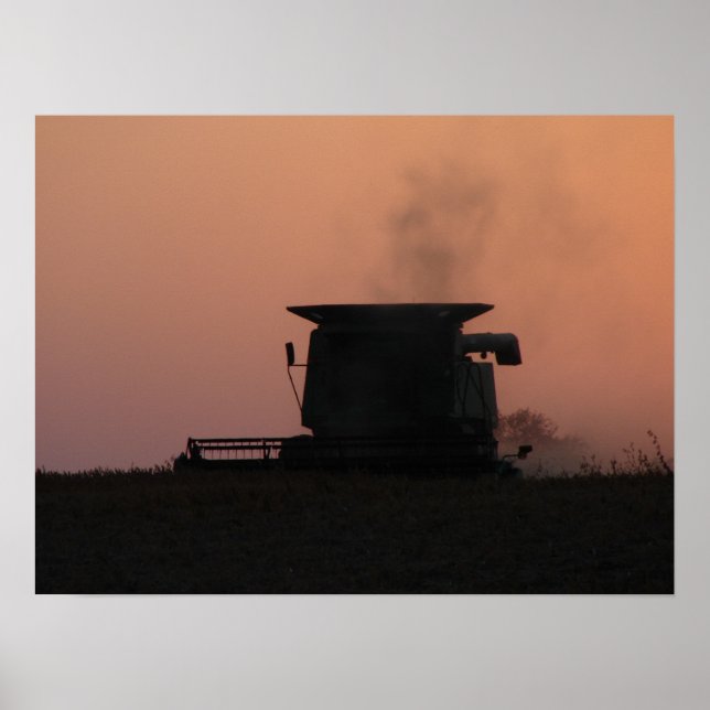 Combine at Sunset Poster (Front)
