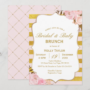 Combined Baby Shower and Bridal Shower Ideas Invitation