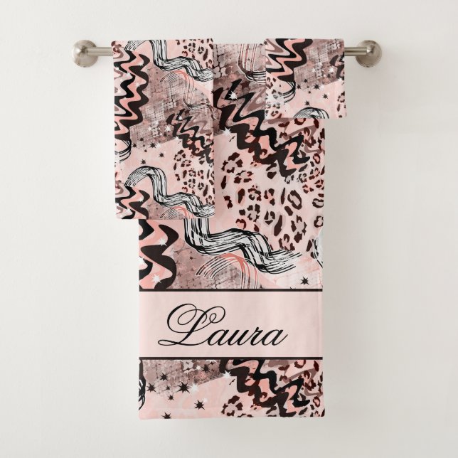 Combined, ethnic, African Bath Towel Set (Insitu)