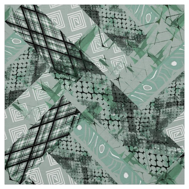 Combined, ethnic, African Fabric (Swatch)